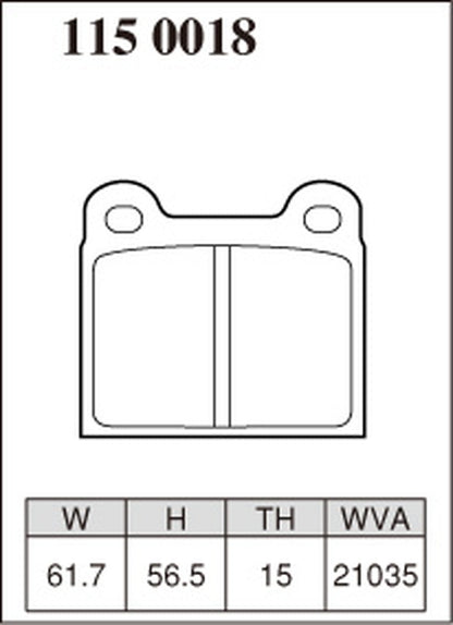 ディクセル Mタイプ リア左右セット ブレーキパッド W123 123023 1150018 DIXCEL ブレーキパット