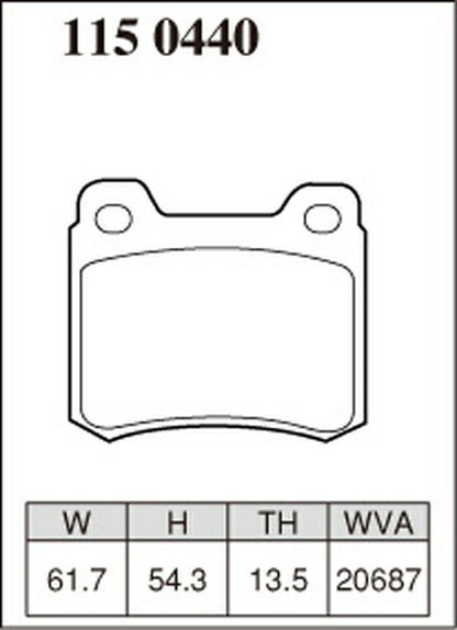 DIXCEL ブレーキパッド Zタイプ MERCEDES BENZ W201 201029 1982〜1993 リア左右セット 1150440