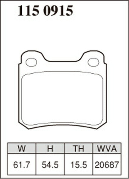 DIXCEL ブレーキパッド Pタイプ MERCEDES BENZ W124(クーペ) 124050 1989/09〜1993/06 リア左右セット 1150915