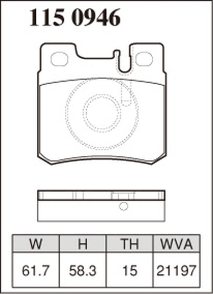 ディクセル Zタイプ リア左右セット ブレーキパッド W124(ワゴン) 124082 1150946 DIXCEL ブレーキパット