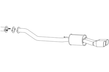 FUJITSUBO authorize A-S ＋BGテールオプション エルグランド UA-NE51 H14.5〜H16.8（2002.5〜2004.8） 【360-17852×1＋BG-OP×1】 マフラー フジツボ オーソライズ A-S＋BGテールOP