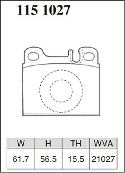 DIXCEL ブレーキパッド Mタイプ MERCEDES BENZ W126 126037 1985/09〜1991/09 リア左右セット 1151027