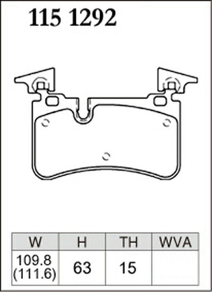 DIXCEL ブレーキパッド Mタイプ MERCEDES BENZ R230 230472 2006/11〜2012/03 リア左右セット 1151292