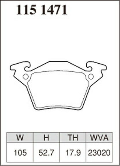 DIXCEL ブレーキパッド ESタイプ MERCEDES BENZ W638 638230/638234/638244/638280/638294 1998〜2003/10 リア左右セット 1151471