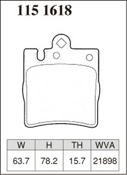 DIXCEL ブレーキパッド Pタイプ MERCEDES BENZ W203(セダン) 203061 2000/09〜2005/07 リア左右セット 1151618