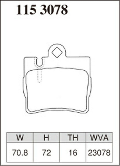 DIXCEL ブレーキパッド ESタイプ MERCEDES BENZ W220 220070 1998/11〜2002/10 リア左右セット 1153078