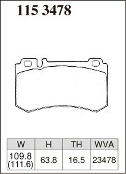 DIXCEL ブレーキパッド ESタイプ MERCEDES BENZ R230 230474 2002/07〜2006/10 リア左右セット 1153478