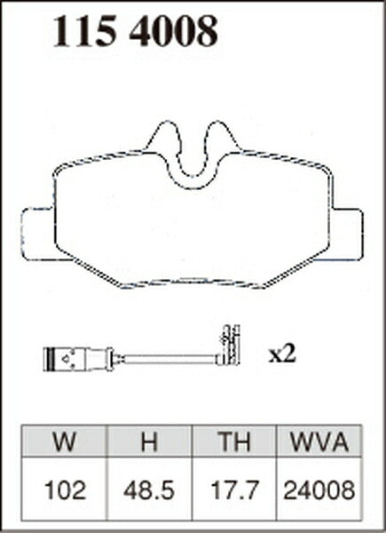DIXCEL ブレーキパッド Mタイプ MERCEDES BENZ W639 639811/639811C 2003/10〜2006/10 リア左右セット 1154008