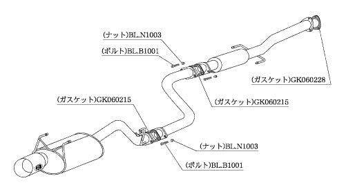 柿本改 Kakimoto.R シビック E-EG4 1991/9〜1995/9 【HS312】 マフラー カキモト カキモト カキモトR