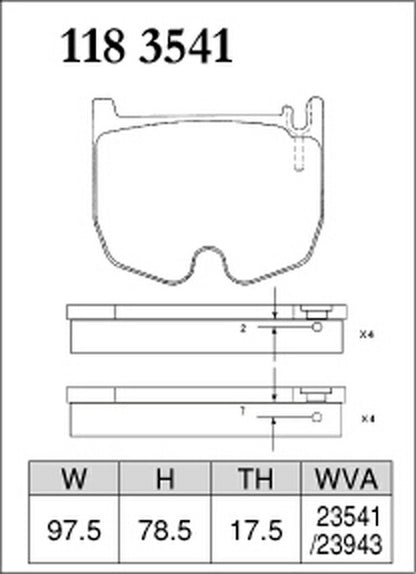 DIXCEL ブレーキパッド Pタイプ MERCEDES BENZ R230 230474 2002/07〜2006/10 フロント左右セット 1183541