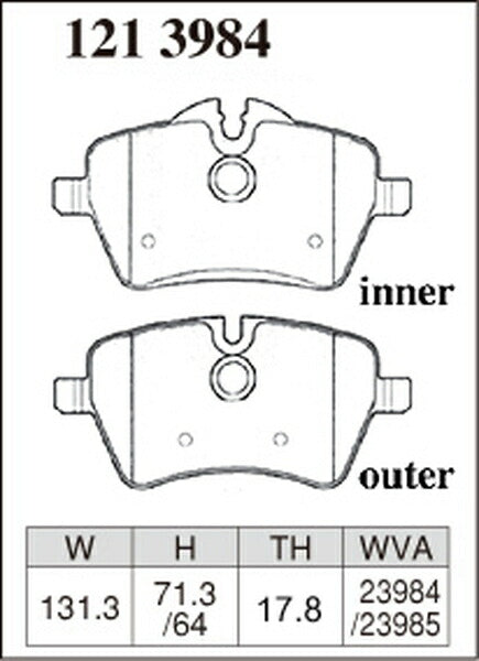 DIXCEL ブレーキパッド REタイプ MINI R56 MF16S 2007/02〜2010/04 フロント左右セット 1213984