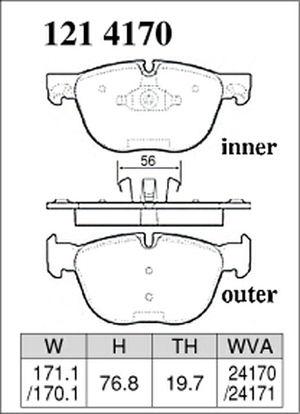 DIXCEL ブレーキパッド ESタイプ BMW X5 E70 FE30 2007/06〜2010/04 フロント左右セット 1214170