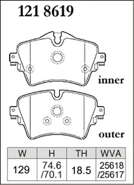 DIXCEL ブレーキパッド Mタイプ BMW F40 7K15/7M20 2019/11〜 フロント左右セット 1218619