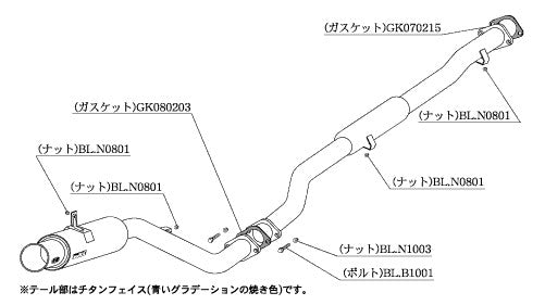 柿本改 Regu.06 & R ランサーエボリューション V VI GF-CP9A 1998/1〜2001/2 【M21306】 マフラー カキモト カキモト レグ06 & R