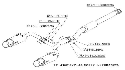 柿本改 Regu.06 & R ランサーエボリューションX CBA-CZ4A '08 9_M C前 2007/10〜2008/9 【M21328】 マフラー カキモト カキモト レグ06 & R