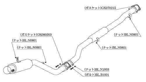 柿本改 HYPER FULLMEGA N1+ Rev. ランサーエボリューションIV E-CN9A 1996/7〜1998/1 【M31306】 マフラー カキモト カキモト ハイパーフルメガN1プラス レブ
