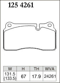 DIXCEL ブレーキパッド ESタイプ BMW M2 F87 2U30 2U7230 18/08〜23/01 【1254261】 リア左右セット