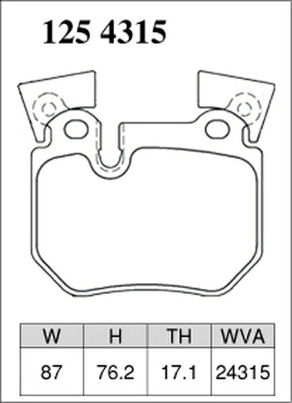 DIXCEL ブレーキパッド Xタイプ BMW E82 UC35 2008/02〜2010/04 リア左右セット 1254315