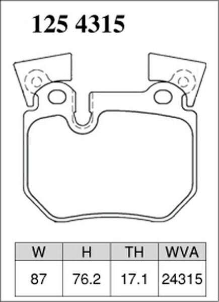 DIXCEL ブレーキパッド Xタイプ BMW E91 VS25/UT25 2005/11〜2012/12 リア左右セット 1254315