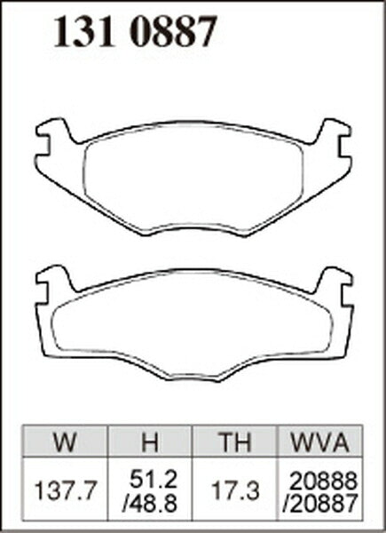 DIXCEL ブレーキパッド Mタイプ VOLKSWAGEN ポロ 6NAEE 1996〜1999 フロント左右セット 1310887