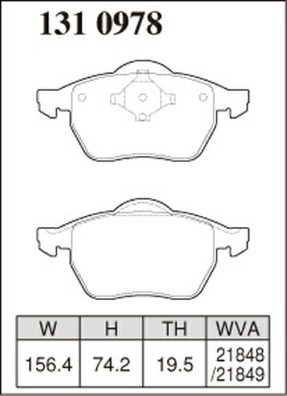 DIXCEL ブレーキパッド R01タイプ VOLKSWAGEN パサート(B3/B4) 3AAAA 1994〜1998/03 フロント左右セット 1310978