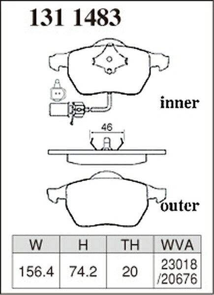 DIXCEL ブレーキパッド Mタイプ AUDI A6(C6) 4FBDW 2004/09〜2012/02 フロント左右セット 1311483