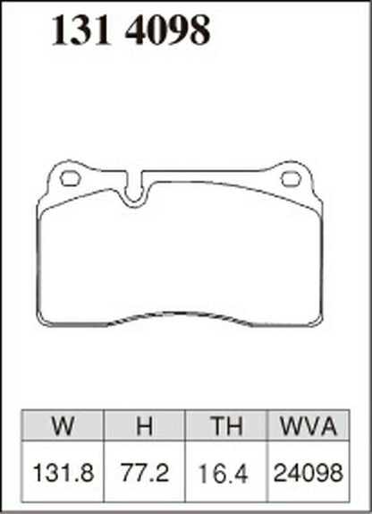 DIXCEL ブレーキパッド Zタイプ VOLKSWAGEN トゥアレグ 7LBMVS/7LBMVA 2004/08〜2007/04 フロント左右セット 1314098