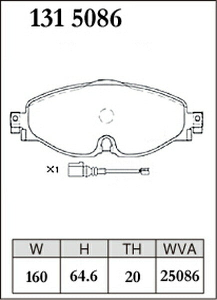 DIXCEL ブレーキパッド Zタイプ AUDI Q2 GACZE 2017/04〜 フロント左右セット 1315086