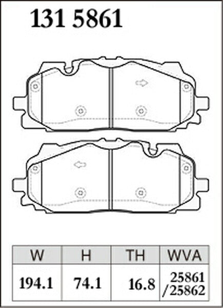DIXCEL ブレーキパッド Mタイプ AUDI Q7 4MDCBS/4MDCBA 2020/08〜 フロント左右セット 1315861