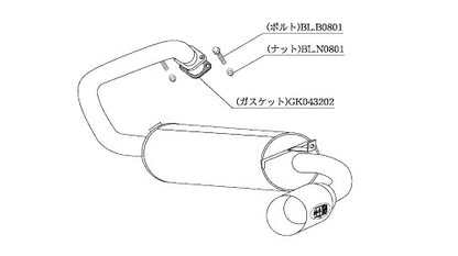 柿本改 Kakimoto.R パジェロジュニア E-H57A 1995/11〜1998/5 【MS313】 マフラー カキモト カキモト カキモトR