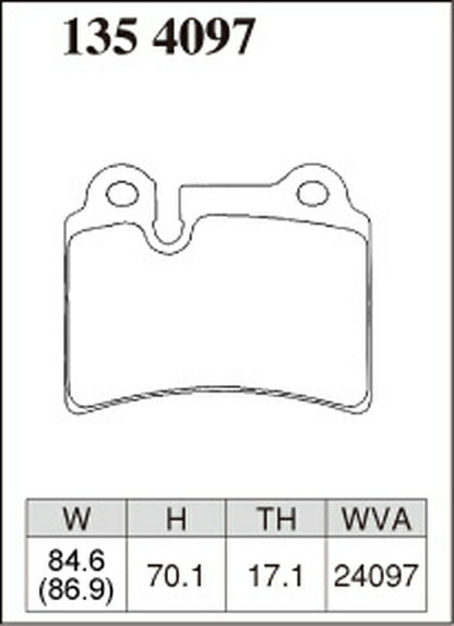 DIXCEL ブレーキパッド Zタイプ VOLKSWAGEN トゥアレグ 7LBMVS/7LBMVA 2004/08〜2007/04 リア左右セット 1354097