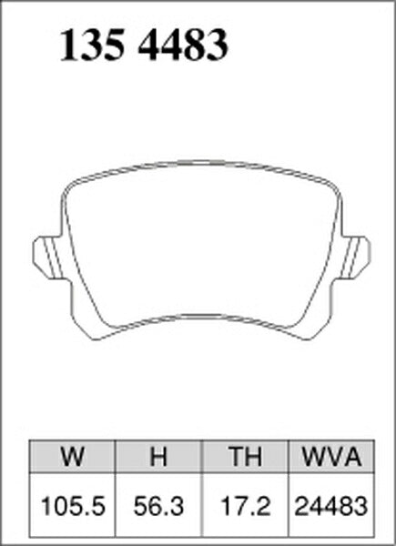 DIXCEL ブレーキパッド Pタイプ VOLKSWAGEN パサート(B6) 3CBZB/3CCDA 2008/01〜2010/03 リア左右セット 1354483