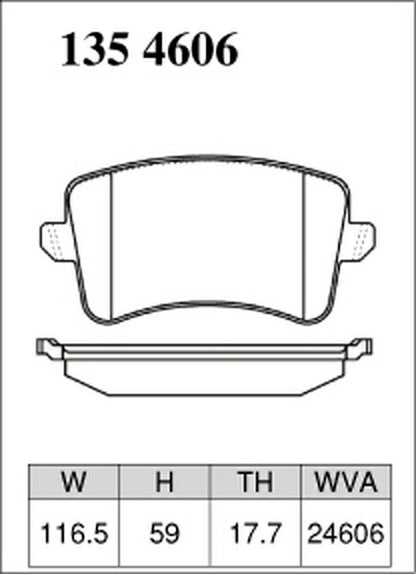 DIXCEL ブレーキパッド Pタイプ AUDI A4(B8) 8KCDNF 2009/03〜2016/02 リア左右セット 1354606