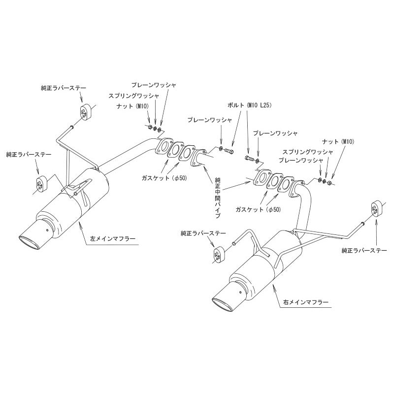 HKS Hi-Power SPEC-L II レヴォーグ VNH 21/11- 【31019-AF132】 マフラー Hi-Power SPEC-L II エッチケーエス ハイパワースペックL 2
