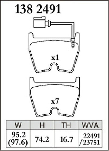 DIXCEL ブレーキパッド Pタイプ AUDI RS Q3 8UCTSF/8UCZGF 2014/03〜 フロント左右セット 1382491