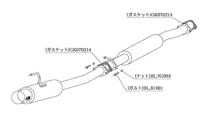 柿本改 HYPER FULLMEGA N1+ Rev. フェアレディZ UA CBA-Z33 '07 1_M C前 2002/7〜2007/1 【N31364】 マフラー カキモト カキモト ハイパーフルメガN1プラス レブ