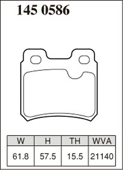 DIXCEL ブレーキパッド Mタイプ SAAB 900 DB204I/DB204L/DB234I/DB234IK 1993〜1996/08 リア左右セット 1450586