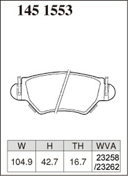 DIXCEL ブレーキパッド Mタイプ OPEL ザフィーラ XM180/XM181 2000/03〜2001/10 リア左右セット 1451553