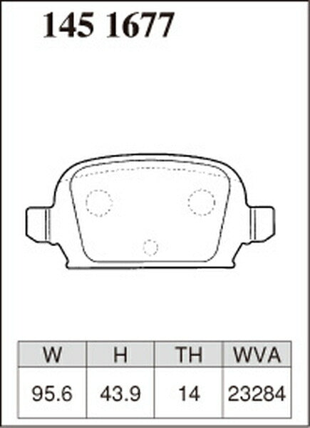 DIXCEL ブレーキパッド Pタイプ OPEL ヴィータ XN180 2001/03〜 リア左右セット 1451677