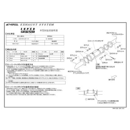 APEXi SUPER CATALYZER スカイラインGT-R E-BNR32 1989/08〜1995/01 【149-N005】 アペックス スーパーキャタライザー