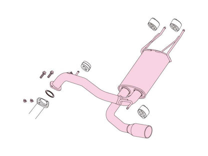 FUJITSUBO authorize A-S ＋BGテールオプション アクセラスポーツ DBA-BLEFW H21.6〜H23.9（2009.6〜2011.9） 【360-42621×1＋BG-OP×1】 マフラー フジツボ オーソライズ A-S＋BGテールOP