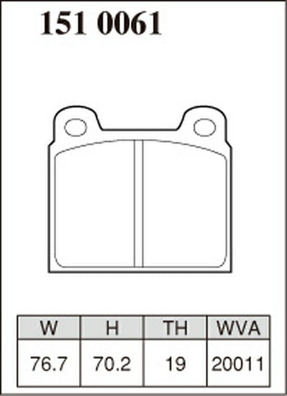 DIXCEL ブレーキパッド Zタイプ PORSCHE 911 930 1975〜1977 フロント左右セット 1510061
