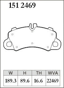 DIXCEL ブレーキパッド Mタイプ ポルシェ カイエン 9YA E3K30 E3MA E3NA 17/12〜 【1512469】 フロント左右セット