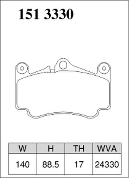 DIXCEL ブレーキパッド ESタイプ PORSCHE 911 997MA101 2008/07〜2011/11 フロント左右セット 1513330