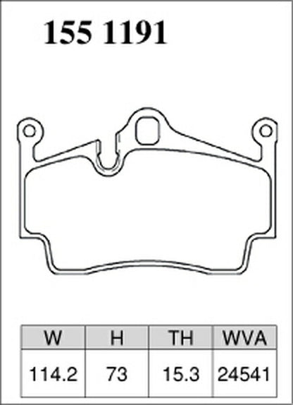 DIXCEL ブレーキパッド Zタイプ PORSCHE ケイマン 987MA120 2008/11〜2012/12 リア左右セット 1551191