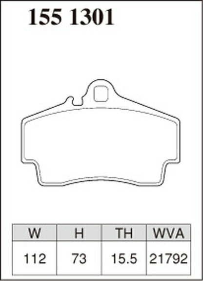DIXCEL ブレーキパッド SP-βタイプ PORSCHE ボクスター 98726 2004/12〜2006/07 リア左右セット 1551301