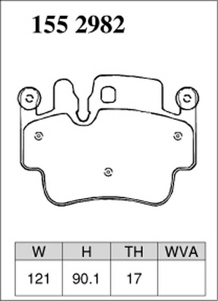 DIXCEL ブレーキパッド Pタイプ PORSCHE 911 996 2004〜2006 リア左右セット 1552982