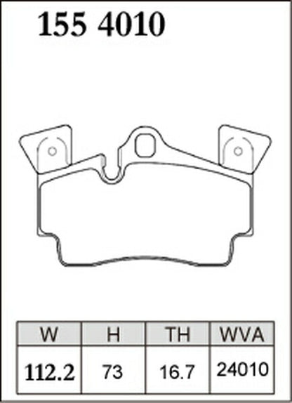 DIXCEL ブレーキパッド ESタイプ PORSCHE カイエン(955) 9PA50A 2006/01〜2006/12 リア左右セット 1554010