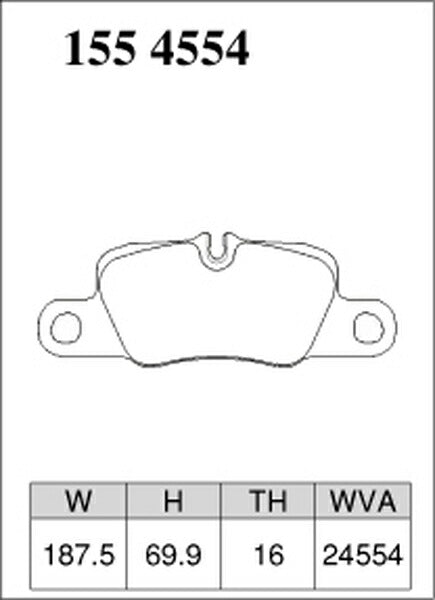 DIXCEL ブレーキパッド Zタイプ PORSCHE パナメーラ 970M48A 2009/07〜2010/08 リア左右セット 1554554