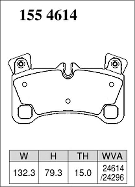 DIXCEL ブレーキパッド Mタイプ VOLKSWAGEN トゥアレグ 7LBJNA 2005/07〜2011/01 リア左右セット 1554614